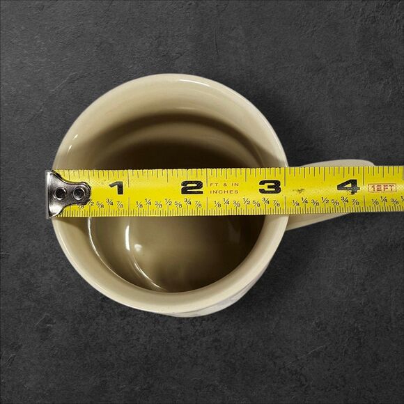 Vintage 1970s Mushroom Mug Double Sided Retro Cream Brown Coffee Cup Mushrooms - Picture 8 of 8